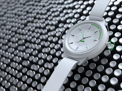 cyber clock 3d c4d cinema 4d clock concept cyber design illustration modeling render technology white