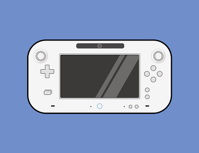 Wii U controller controller design icon illustration nintendo vector videogames wii wii u