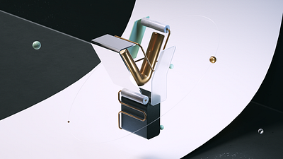 BDSR Lite:july-november'2019 3d abstract cinema4d composition geometry letter minimalistic typography