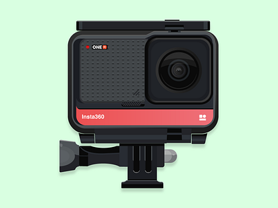 Insta 360 ONE R design illustration illustrator shot vector