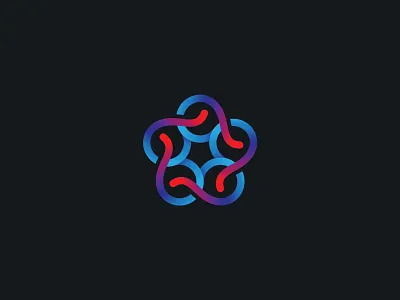 Octopus branding design line logo mark symbol