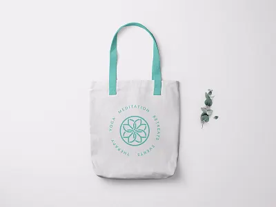 Urban Yogis Tote Bag Mockup brand brand design branding clean identity design leaf logo logo design logo designs product design psd mockup tote bag yoga yoga logo