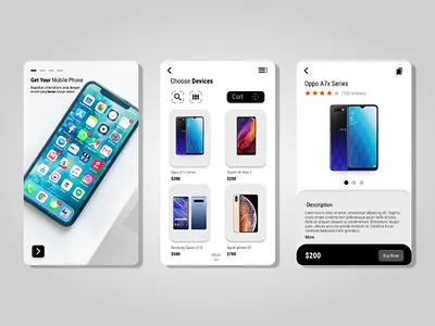 UI design smartphone shop app app design grafhic designer mobile app phone ui ux