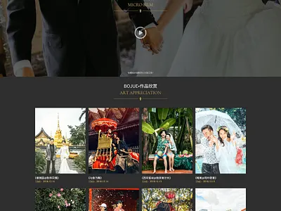 铂爝婚纱摄影网 design ui