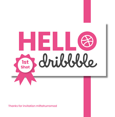 Hello Dribble design epjm first first shot hello dribble ilustrator indonesia invite layout shape surabaya thankyou