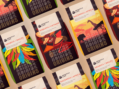 Origins Coffee Packaging brand identity design branding cafe coffee coffee beans packaging packaging design