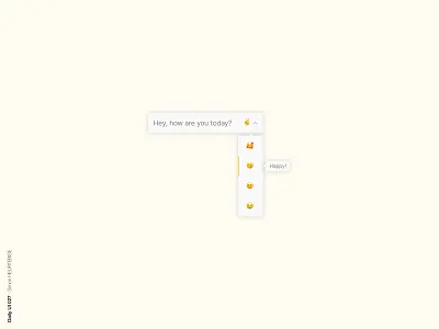 Daily UI 027 - Dropdown daily daily 100 challenge dailyui dailyui027 dailyuichallenge dribbbleinvite dropdown emojis smiley ui uidesign uiux userinterface uxdesign webdesigner