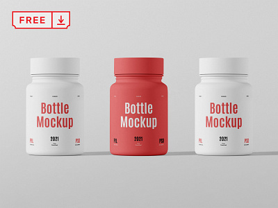 Free Mini Plastic Bottle PSD Mockup branding cosmetic design download free freebie identity logo medicine mockup plastic bottle psd template typography