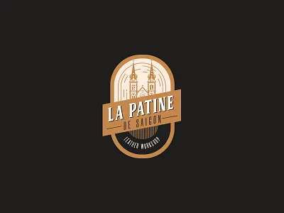 La Patine de Saigon brand branding color design heritage illustration logo minimal type typography vector vintage workshop