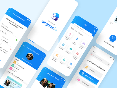 Argoos - People Verification app animation branding design flat illustration illustrator minimal typography ui uiux