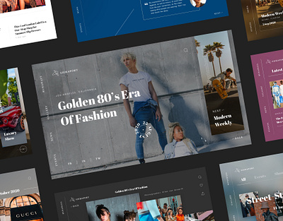 Sieraport Events UI Kit blog events fashion interface luxury minimal modern news ui ui kit ux web design