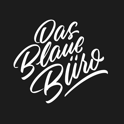 DasBlaueBuero brush lettering logo script