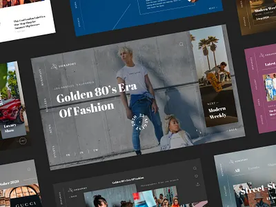 Sieraport Events UI Kit blog events fashion interface luxury minimal modern news ui ui kit ux web design