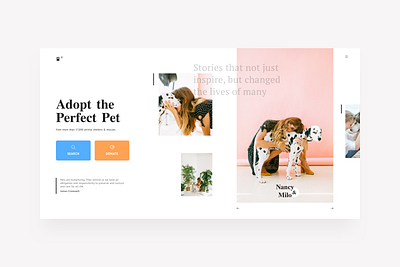 Adopt A Pet clean design minimal nashatwork pets responsive ui ux web