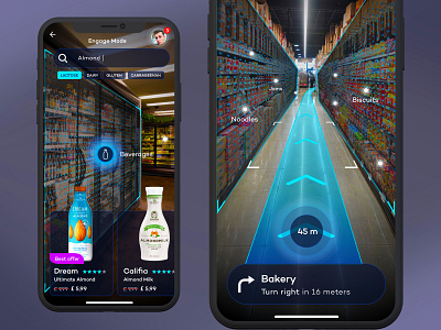 Shopping Mall AR Mobile App app design flat ios minimal mobile ui ux