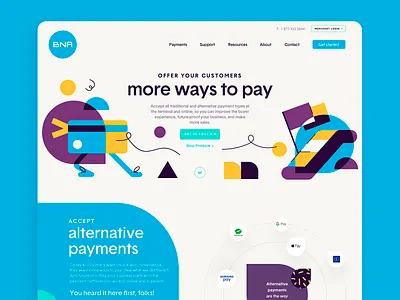 BNA Website - Home call to action card credit homepage homepage design illustration landing page payment payment method ui ux vector web
