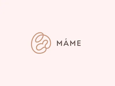 "Mame" logotype baby brand branding child heart identity logo logo design logotype love mom mother mum mummy