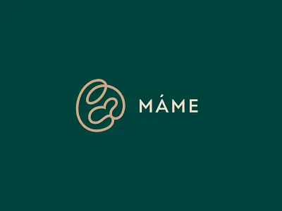 "Mame" logotype_alternate colors baby brand design branding graphicdesign heart identity identity branding identity design line logo logo design logotype love mom mother mum mummy one line thread