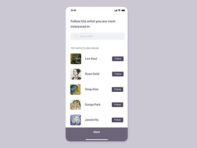 Artwork app UI concept app art artwork card design detail page lists ui uiux uiuxdesin