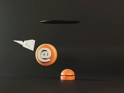 Sending Mail 3d 3d animation animation blender c4d cinema 4d color concept cycles email illustration loop motion motion design motion graphics paper plane plane render send web design