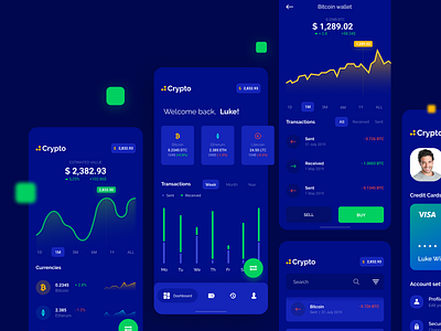 Cryptocurrency Wallet - Mobile app clean crypto crypto currency crypto wallet cryptocurrency dashboard design figma leonardophoenix shot ui uiux ux