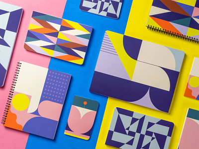 Denik Notebooks Collection abstract art geometric illustration line modern notebook organic pattern shapes sketch