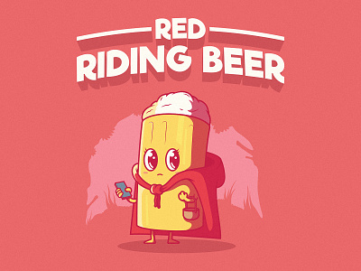 Red Riding Beer branding character colors cool design graphic illustration inspiration logo vector