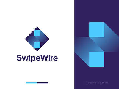 SwipeWire - Logo Design bitcoin blockchain branding branding identity creative logo crypto crypto exchange crypto logo crypto wallet cryptocurrency cryptocurrency logo design designxpart exchange finance logo logo design monogram startup