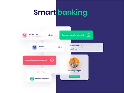 Banking UI Kit banking blue colors green kit love purple ui