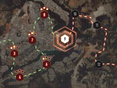 Battle map: level game icon level map map mobile game ui war