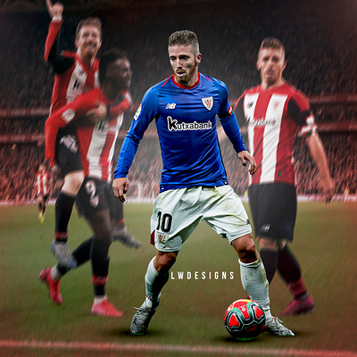 Iker Muniain - Athletic Bilbao athletic bilbao design dribbleartist fifa fifa 20 fifa 20 edit football football club football design football edit footballer gfx iker muniain illustration la liga lionel messi photoshop soccer edit sport sport design