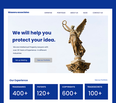 Intellectual Property Law Firm Website clean corporate intellectual property law lawyer modern professional simple website
