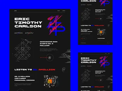 Eric Timothy Carlson Concept UI album art album cover boniver cover design illustration interface music ui ux web webdesign