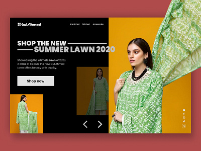 GulAhmed Shop's Product Page ecommerce landing ui website design