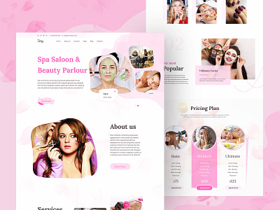 Beauty Spa Website | Salon 2020 trend app app design beauty salon clean clean ui creative makeup massage parlor salon saloon website spa spa landing page ui ux website