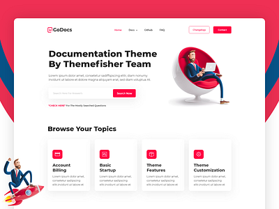 GoDocs Documentation Website api documentation docs documentation documentation website documentations design knowledge base landing page plugins documentation web web design