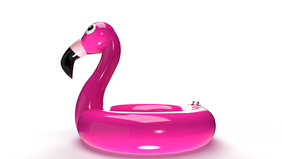 Hello Flamingo! 3d adobe adobe dimension adobe photoshop plastic