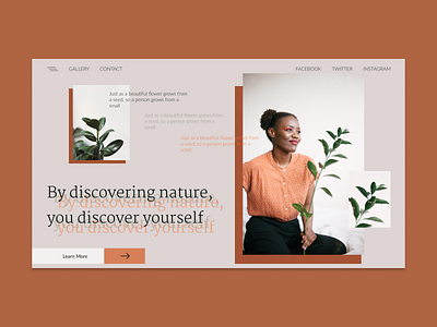 Human And Nature Friendship. Project Concept design flat human minimal nature pastel colors ui ux web website