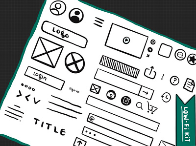 Modern Low-Fi Kit app design graphic design illustration mobile product design ui ux