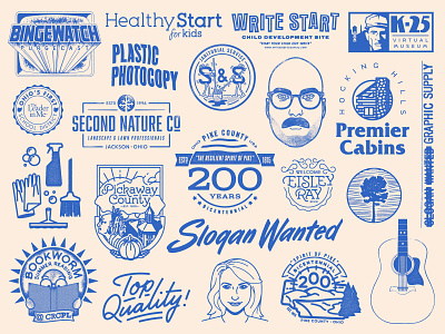 Lettering/Branding Roundup 2 art badge brand branding design drawing dribbble graphic design handdrawn icon identity illustration lettering lockup logo marks portfolio typography vector wordmark