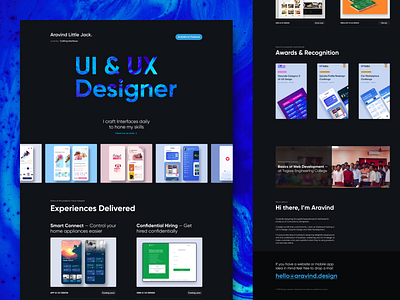 My Portfolio Redesign app design app ui case study dark ui designer portfolio landing page personal website portfolio portfolio design portfolio website ui ui design web design website design