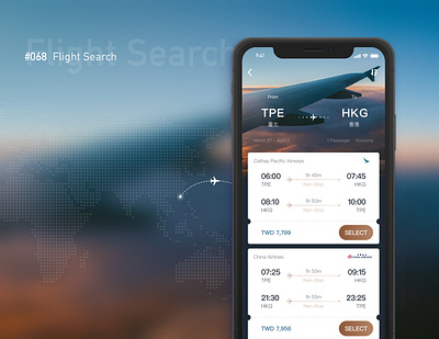 Daily UI #068 - Flight Search (revised) booking dailyui flight