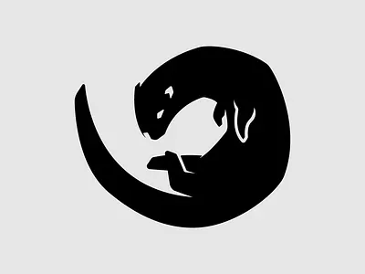 Beloutre logo animal animal logo belette black and white branding concept design designer graphic logo logo design logos loutre minimal otter simple design vector weasel