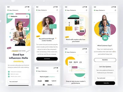 Paidcast.io Responsive Design brand buy campaign company content creator dasboard influence instagram mobile money paid price stream tiktok ui video