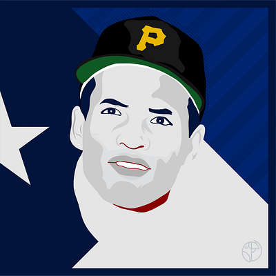 Roberto Clemente - Puerto Rican Legend adobe draw baseball design illustration illustrator ipad legend portrait portrait illustration roberto clemente vector