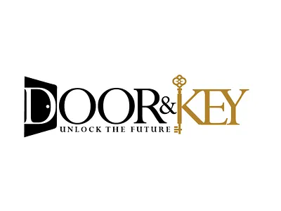 Door Key adobe illustrator adobe photoshop door door key graphicdesign home logo illustration key logo logo logo design logos printing real estate branding realestate