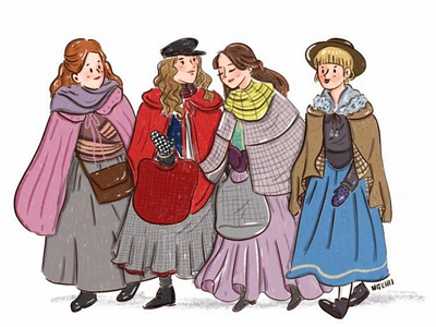 Fan art : Little Women art fanart gretagerwig illustration littlewomen littlewomenmovie louisamayalcott movie