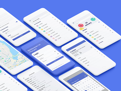 Birthday app account app birthday birthday party branding calendar design filter flat icon list login map minimalism profile search typography ui ux web