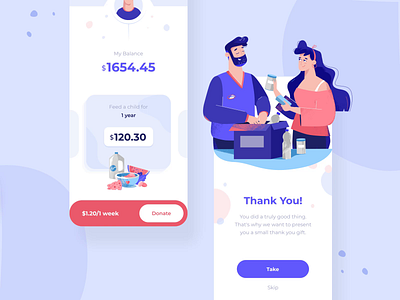 Charity ios app mobile interaction android animation app button charity couple food gif illustration interaction mobile money motion motiongraphics ui ux