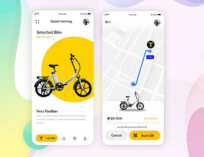 Bike Rental App | Android | iPhone android app appdesign b2cinfosolutions design illustration iphone ondeamdbike ondeamdbike rentalbike ui